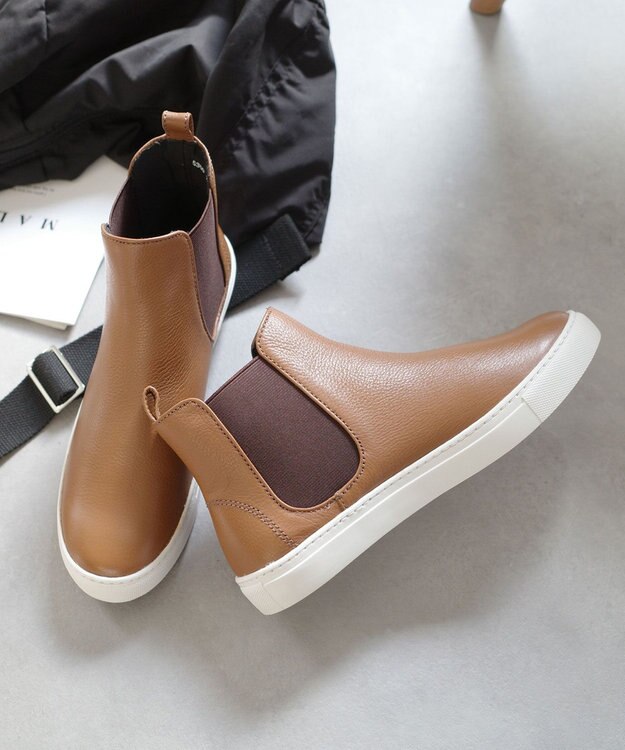 Pointer 本革サイドゴアショートブーツ ライトブラウン