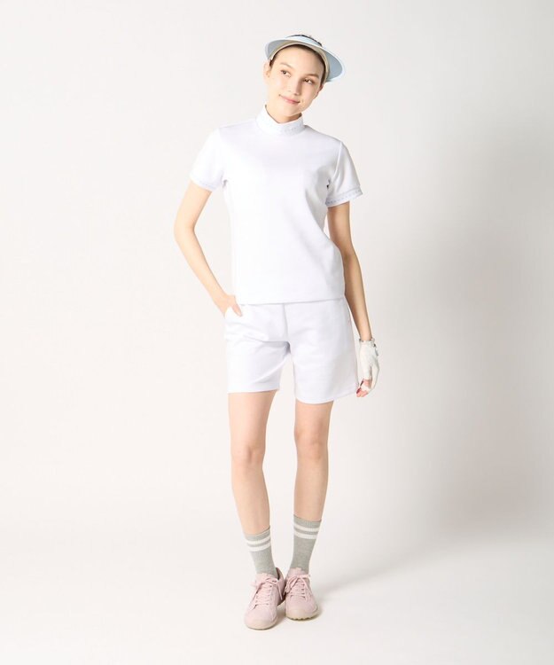 FILA GOLF／marie claire 【Marie claire sports】ライトダンボールニットショートパンツ ホワイト