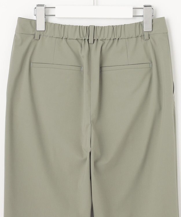 J.PRESS LADIES 【洗える】マイクロタイプライターストレッチ テーパード パンツ スモーキーグリーン系