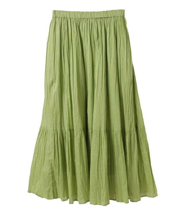 AMERICAN HOLIC ボイルクリンクルティアードスカート Pistachio