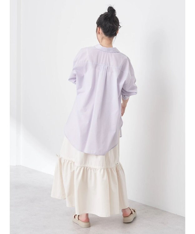 earth music&ecology ＴＲキュプラレギュラーシャツ Lavender