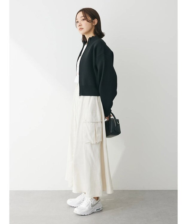 Green Parks ・ＳＵＧＡＲ　ＳＰＯＯＮ　ミリタリーフレアスカート Ivory