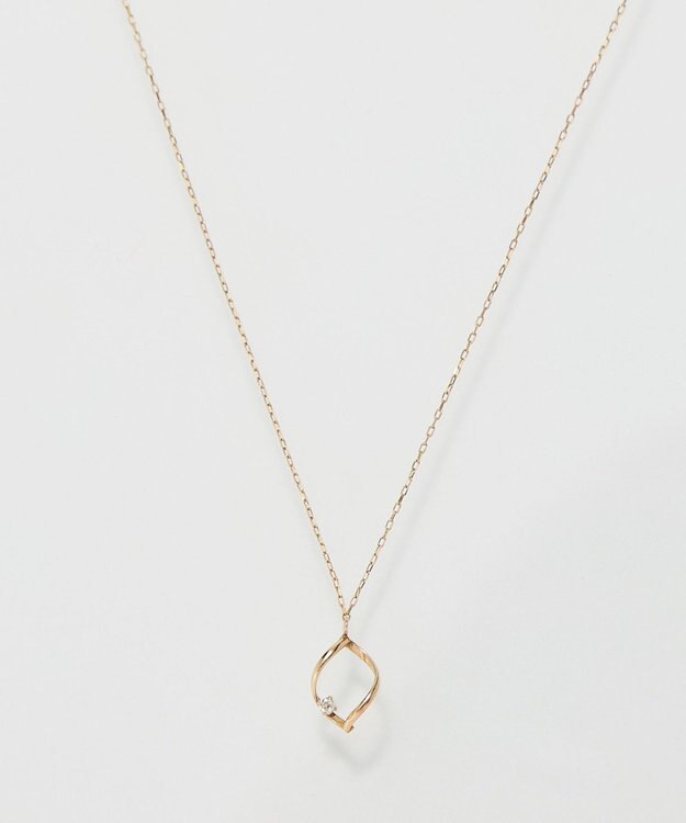 Phoebe 【K10】リーフィーダイヤモンドネックレス/全長:40cm ゴールド