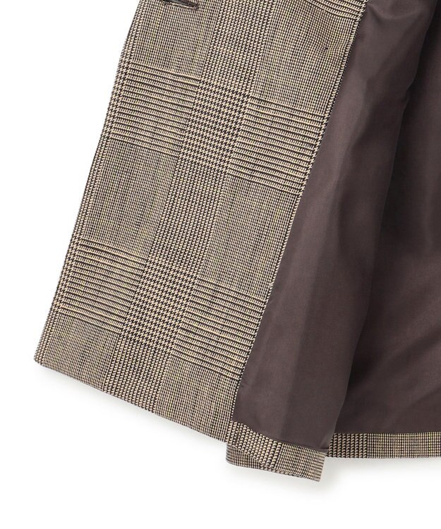 uncrave グレンチェック ジレ ブラウンチェック