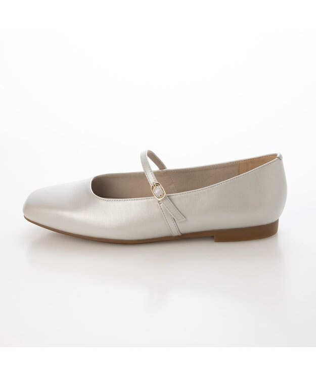 ing <ing>【サスティナブル】スクエアトゥメリージェーンパンプス シルバー