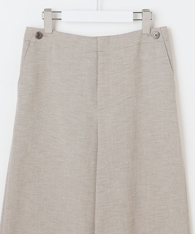 J.PRESS LADIES Shineシャンブレーツイル クロップド パンツ グレー系