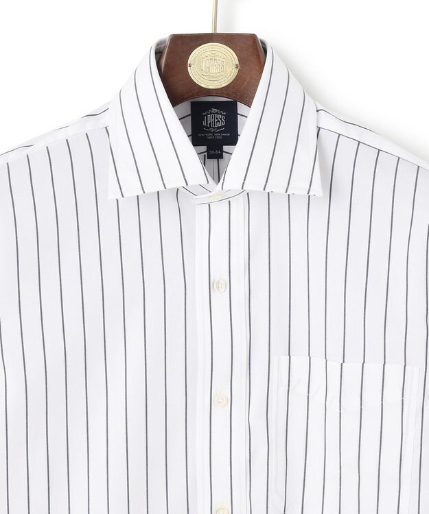 J.PRESS MEN 【WEB・一部店舗限定】【PREMIUM PLEATS / 形態安定】スーピマコットンホールドストライプ シャツ / ワイドカラー ネイビー系2