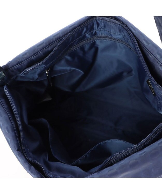 Y'SACCS PolkaDots口折れショルダー　Mサイズ ネイビー