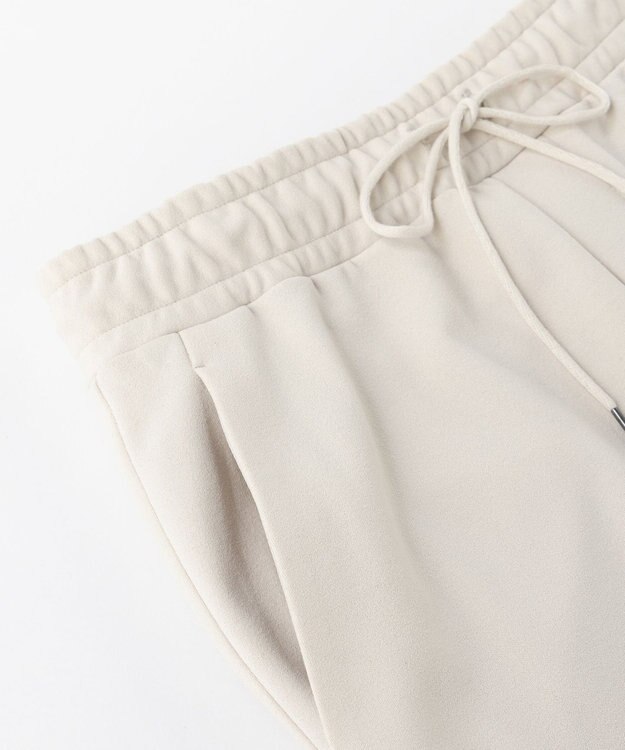 UNFILO 【アルガンオイル】裏起毛ドロストスティック パンツ アイボリー