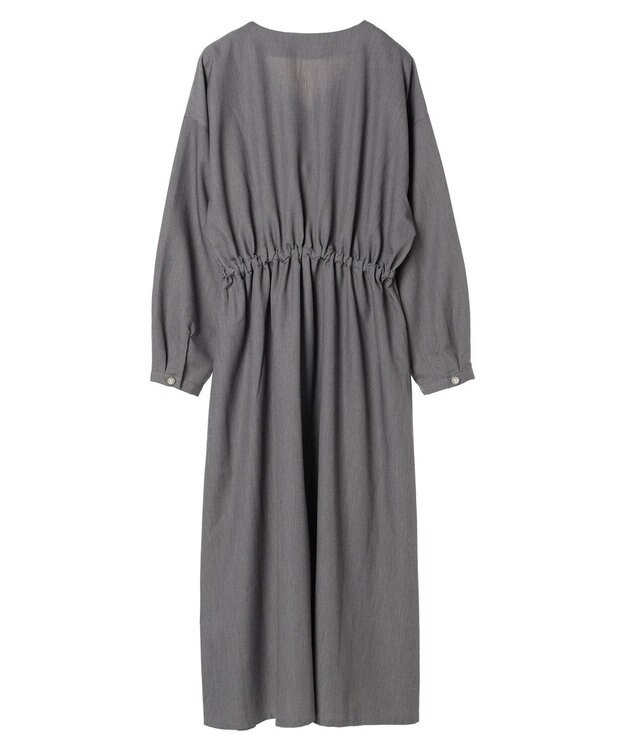 Green Parks ・ＥＬＥＮＣＡＲＥ　ＤＵＥ　Ｖネックイロイロ釦ワンピース Gray Mixture