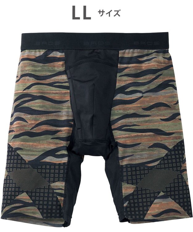 WACOAL MEN ボクサーパンツ【CROSSWALKER】はいて歩いてカロリー消費アップをめざそう！ムレ軽減設計 前開き スパッツ ロング丈 GX6007 /ブロス バイ ワコールメン シナモンブラウン