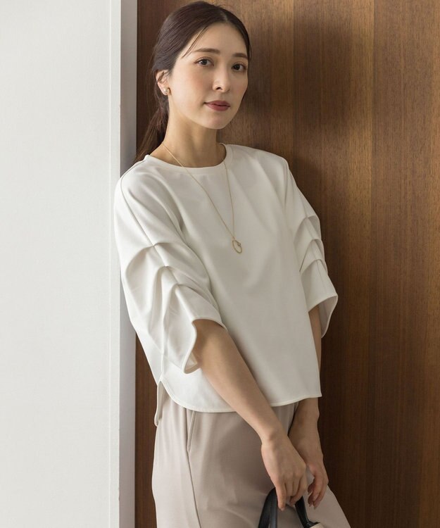 組曲 S ライトダンボール ドルマンカットソー ホワイト系