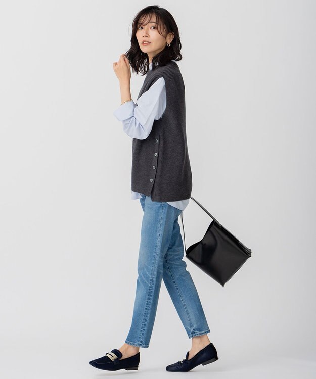 23区 【CLASSY.1月号掲載】CANCLINI ベーシック シャツ サックス