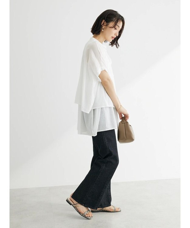 Green Parks インド綿　ＳＥＴ２点レイヤード風ブラウス Off White