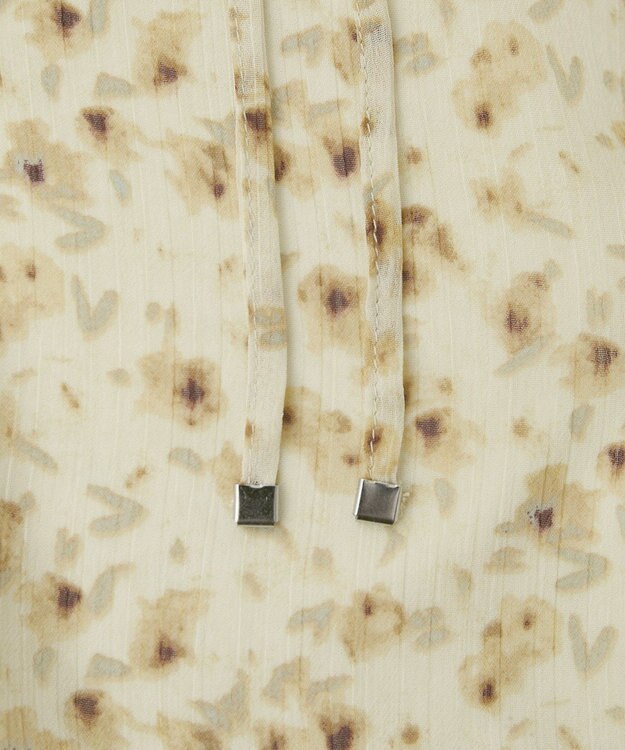 earth music&ecology チョーカー付き楊柳ラッフルブラウス Flower