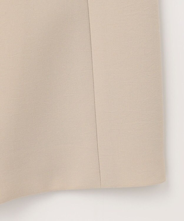 23区 【セットアップ対応】トロピカル2WAYストレッチ Vネック ノーカラー ジレ ベージュ系