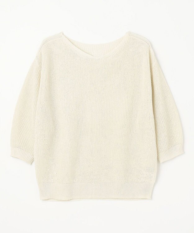 ANY L 【洗濯機可/前後着用可/アンチピリング】２ＷＡＹドライニット オイスター