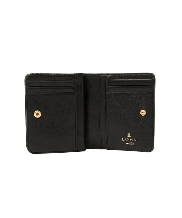 LANVIN en Bleu デクール 二つ折りLファスナー財布 ブラック
