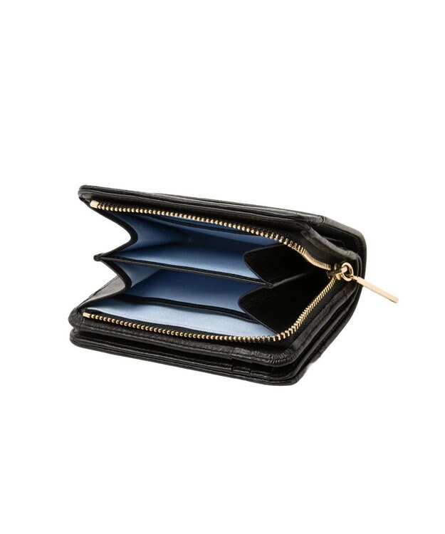 LANVIN en Bleu デクール 二つ折りLファスナー財布 ブラック