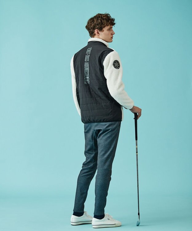 23区GOLF 【MEN】【ウォッシャブル】ボアコンビブルゾン アイボリー系