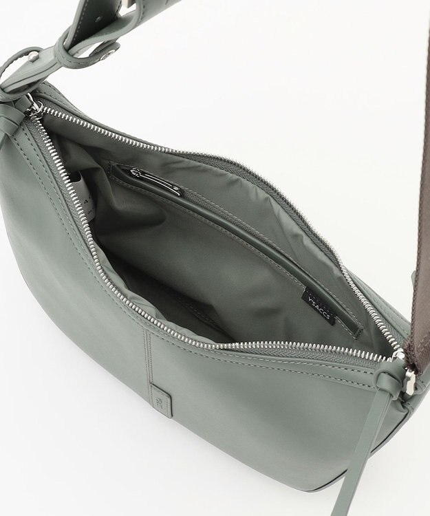 Y'SACCS ハーフムーンボディショルダーバッグ グリーン