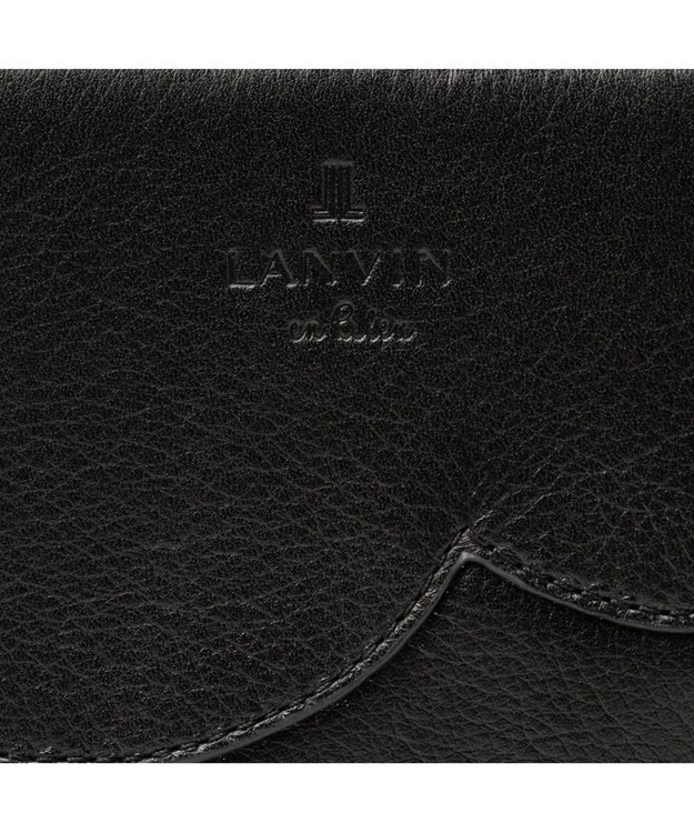 LANVIN en Bleu デクール 二つ折りLファスナー財布 ブラック