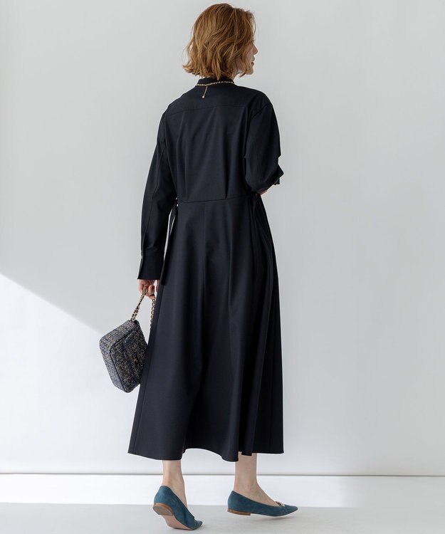 23区 S 【洗える】ライトクロス ワンピース ネイビー系