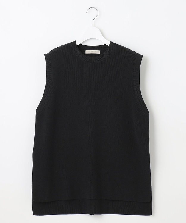 UNFILO 【抗菌防臭】片畔ニットベスト ブラック