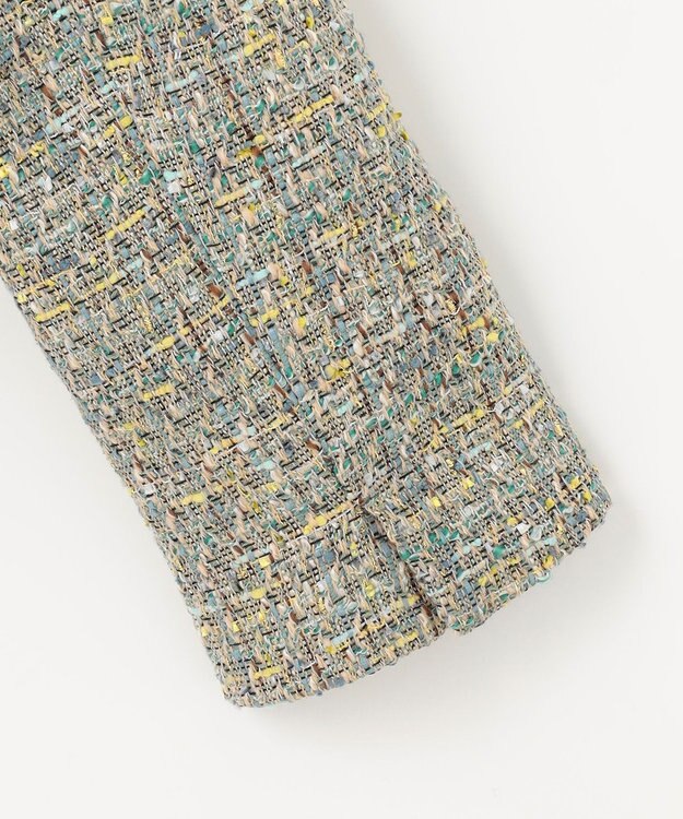 自由区 ラメノットファンシーツイード ジャケット ブルーグレー系