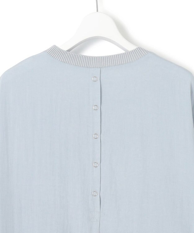 J.PRESS YORK STREET 【WOMEN】ワッシャーニットコンビ ワンピース ダルブルー系