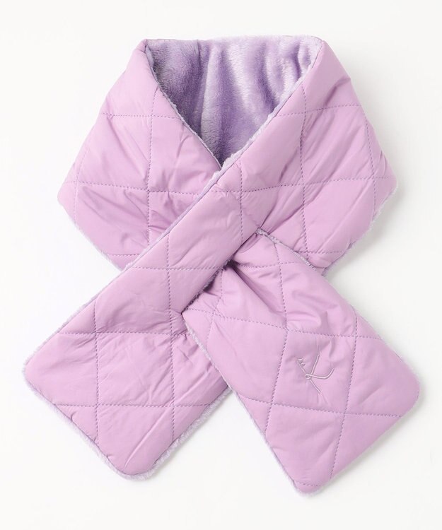 組曲 KIDS 【150-170㎝】マフラー付き中綿キルト アウター ラベンダー