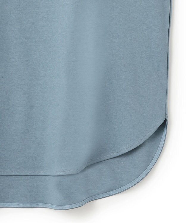 ICB L 【接触冷感・洗える】コンパクトスムース ノースリーブTシャツ ダルブルー系