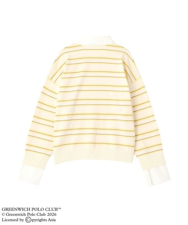 Green Parks GREENWICH POLO CLUB(TM)布帛ドッキングポロニットプルオーバー Yellow