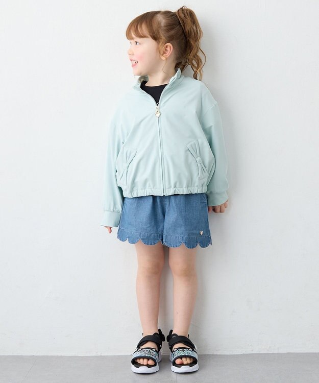 ANY KIDS 【洗濯機可能】スカラップショートパンツ インディゴ