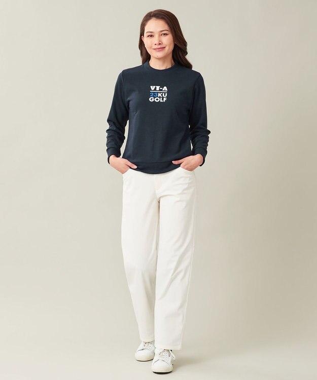 23区GOLF 【WOMEN】【ストレッチ】コーデュロイ カラーパンツ ホワイト系