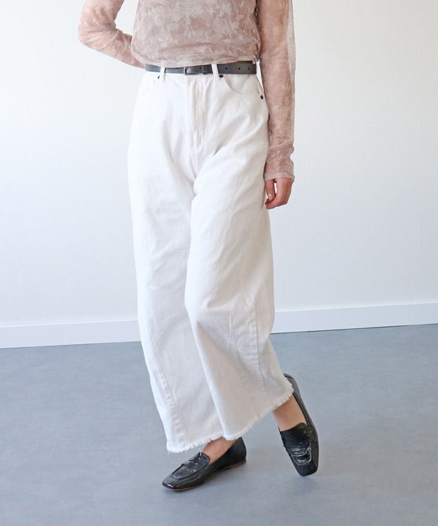 INTER-CHAUSSURES 【FABIO RUSCONI】スクエアトウサケットフラットローファー ブラックエナメル