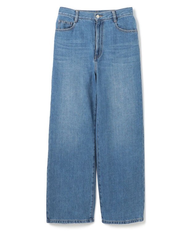 BEIGE， 【洗える】NAVIGLIO / フルレングスデニムバギーパンツ L.Indigo