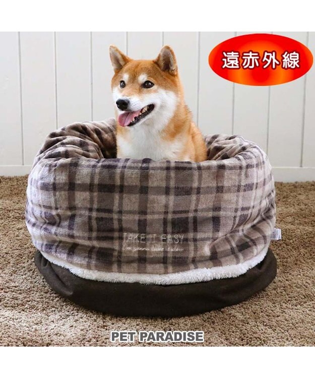 PET PARADISE ペットパラダイス 筒形寝袋 遠赤外線 《チェック柄》 57cm×95cm チェック柄