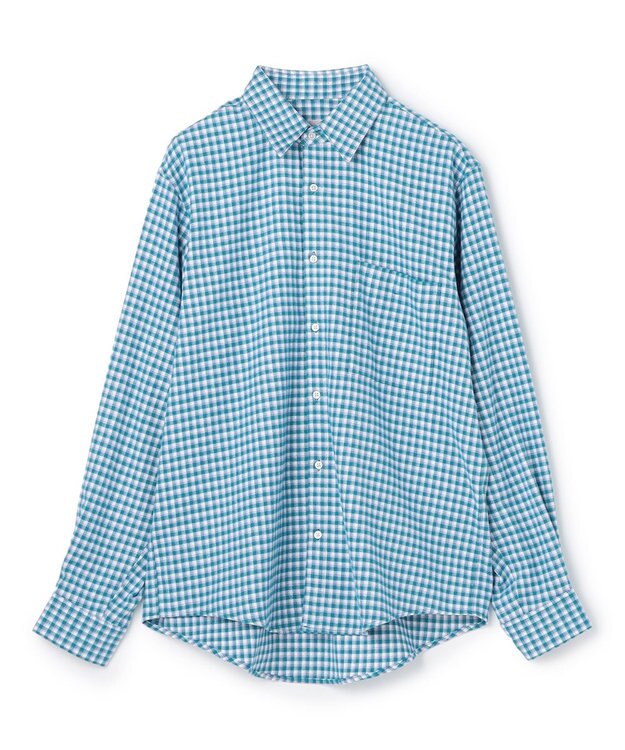 UNFILO MENS 【男女兼用】クリーンチェック ネルシャツ ブルーチェック
