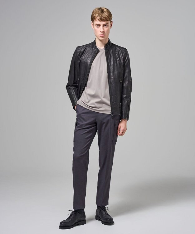 JOSEPH HOMME 【新色追加】ハイゲージベアスムース　VネックＴシャツ ベージュ系