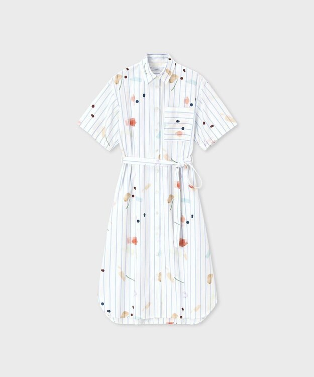 Paul Smith Mark Making プリント シャツワンピース オフホワイト