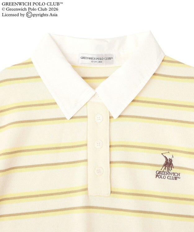 Green Parks GREENWICH POLO CLUB(TM)布帛ドッキングポロニットプルオーバー Yellow