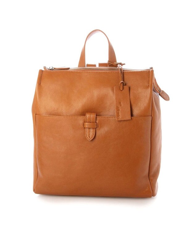 UNBILLION アトランタ ATLANTA / 牛革スクエアリュック キャメル