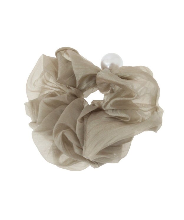 Green Parks ・ＨＡＬＦ　ＴＩＭＥ　大粒パール付きヘアシュシュ Green