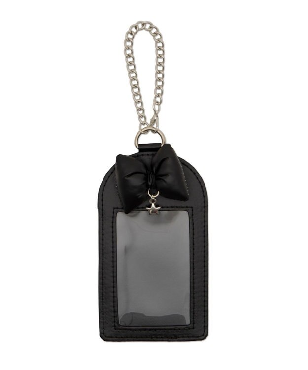 WEGO 【痛バ＆推し活グッズ】リボンクッションカードホルダーキーホルダー ブラック