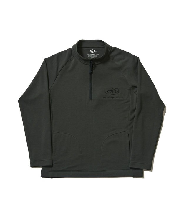 JOSEPH ABBOUD MOUNTAIN 【UNISEX】ウォームバックフリース カットソー カーキ系