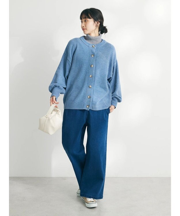 CRAFT STANDARD BOUTIQUE 裏起毛デニムワイドパンツ Blue