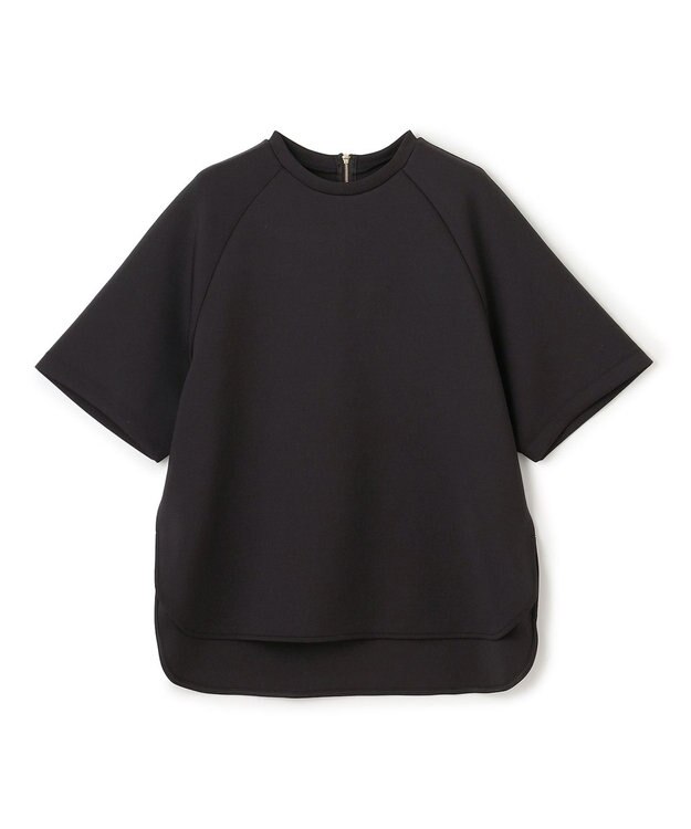 UNFILO BEAUTY FORM JERSEY Light バックZIPトップス ブラック