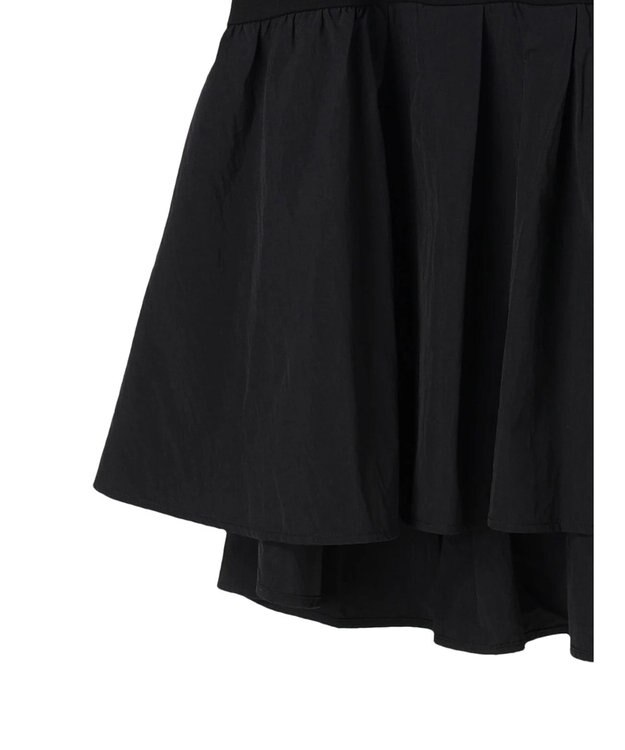 earth music&ecology 異素材チュニックカットソー Black