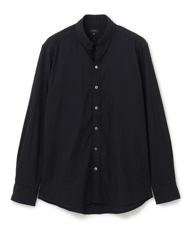 JOSEPH HOMME アロージャガードストレッチ　ウイングカラーシャツ ブラック系